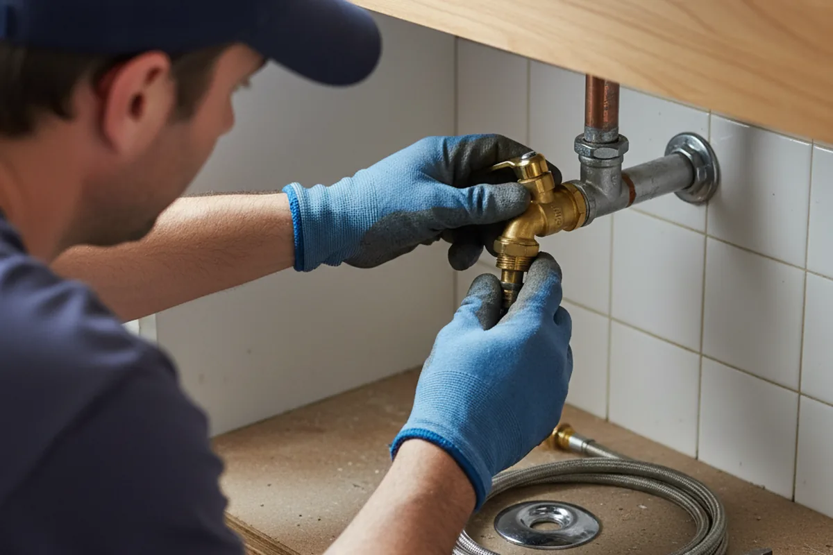 Shutoff valve and fitting work during Emergency Plumbing in Mapleton